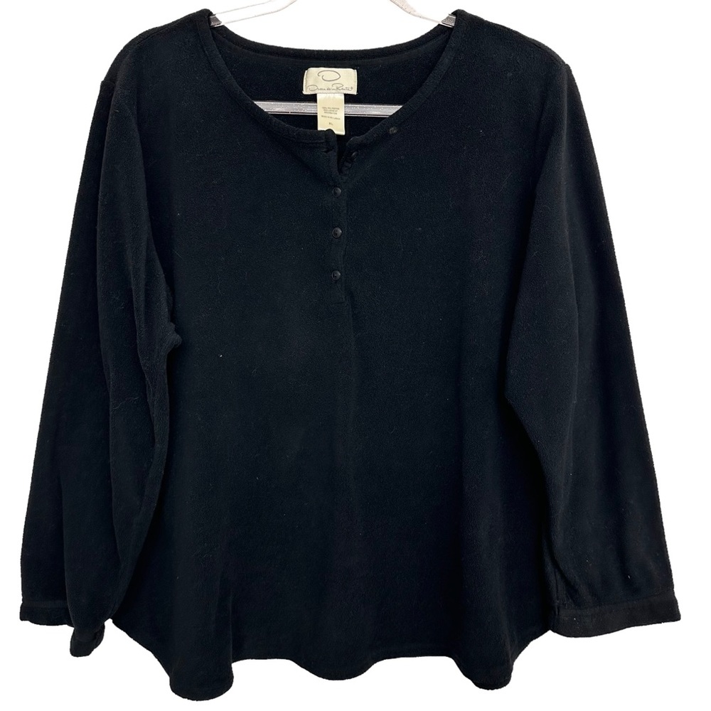 Oscar De La Renta Fleece Knit Pullover Sweater Jumper